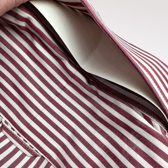 Club Room Pin Point Oxford Striped Long Sleeve Button Down Shirt L - Picture 9 of 9